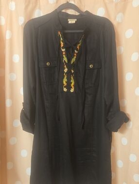 Holding Horses Embroidered Shirtdress Sz 10